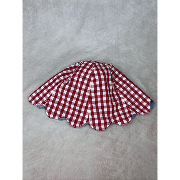 Vintage Tommy Hilfiger Reversible Infant Bucket Hat Plaid Gingham Denim - Picture 6 of 6